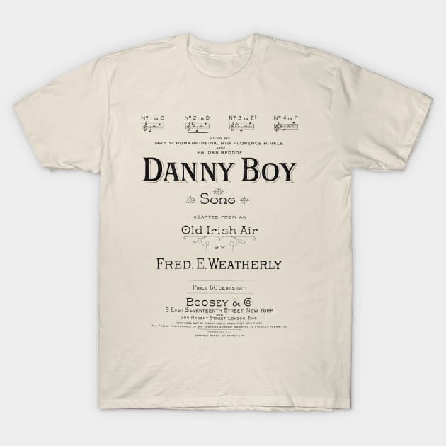 Danny Boy Sheet Music T-Shirt by feck!